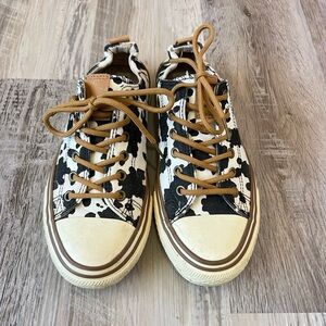 Very G Cow Print Canvas Sneakers
